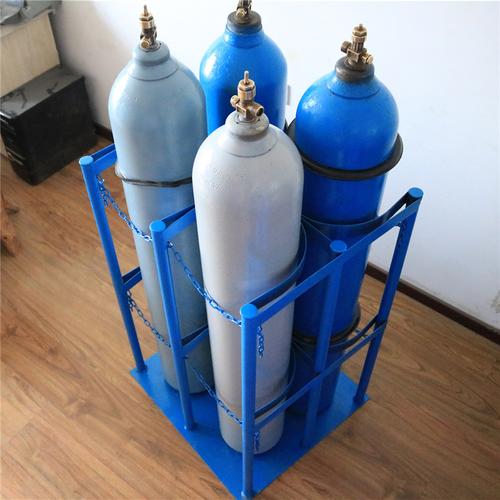 40l氧气瓶固定架双排气瓶架钢瓶防倒架钢存放架钢瓶固定装置厂家